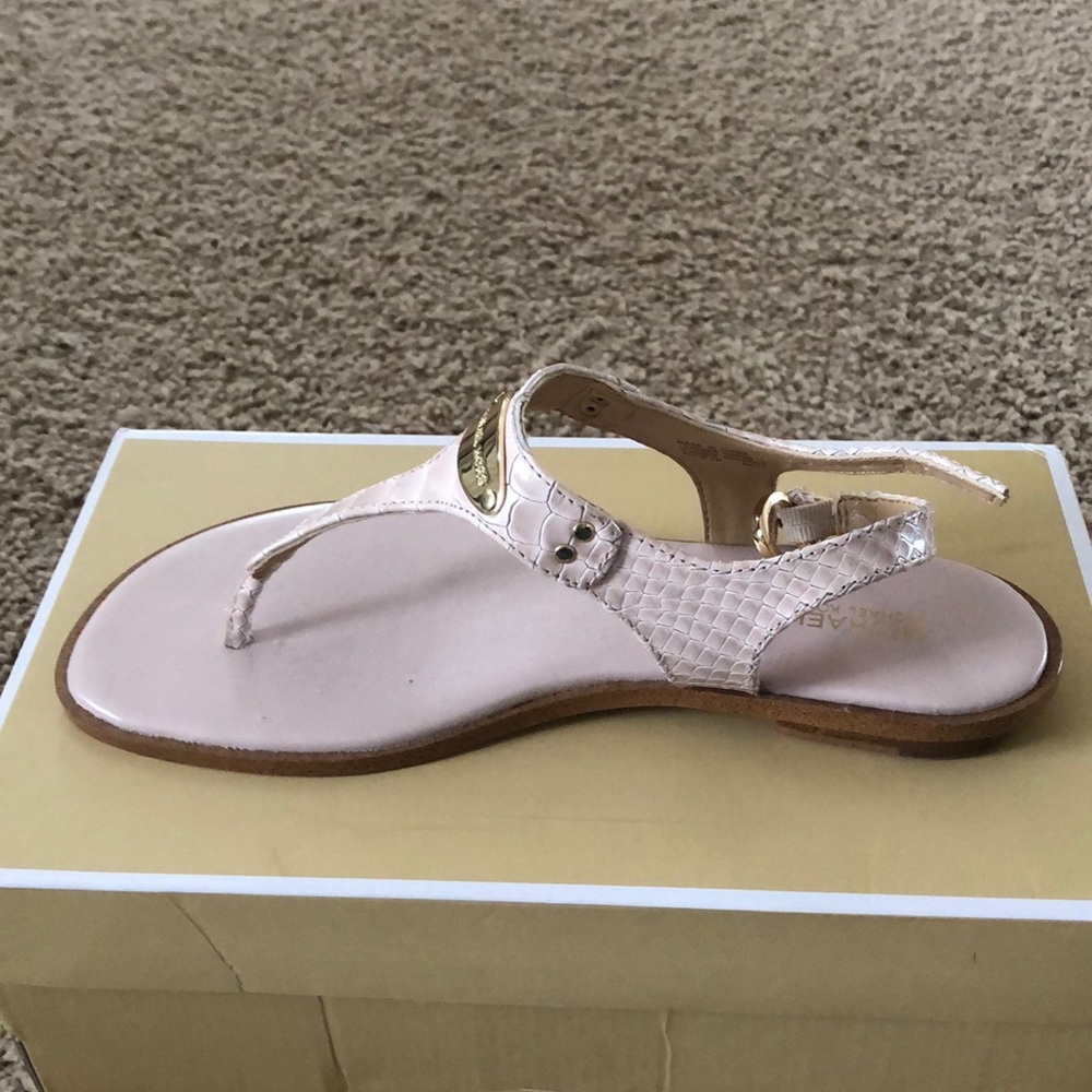 Michael Kors soft pink snake skin